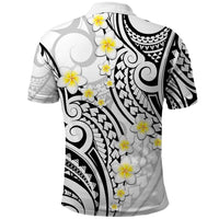 Plumeria With White Polynesian Tattoo Pattern Polo Shirt