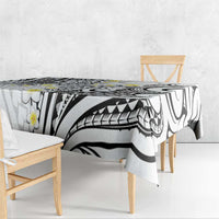 Plumeria With White Polynesian Tattoo Pattern Tablecloth