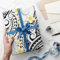 Plumeria With White Polynesian Tattoo Pattern Wrapping Paper - Polynesian Pride