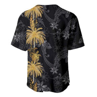 Hawaiian Honu And Surfboards Baseball Jersey Gold Style - Polynesian Pride