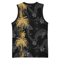 Hawaiian Honu And Surfboards Basketball Jersey Gold Style LT05 - Polynesian Pride