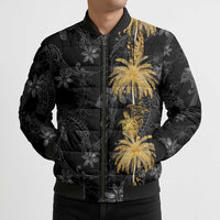 Hawaiian Honu And Surfboards Bomber Puffer Jacket Gold Style LT05 - Polynesian Pride