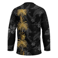 Hawaiian Honu And Surfboards Hockey Jersey Gold Style LT05 - Polynesian Pride