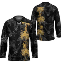 Hawaiian Honu And Surfboards Hockey Jersey Gold Style LT05 - Polynesian Pride