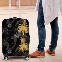 Hawaiian Honu And Surfboards Luggage Cover Gold Style LT05 Gold - Polynesian Pride