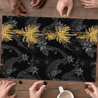 Hawaiian Honu And Surfboards Puzzle Gold Style - Polynesian Pride