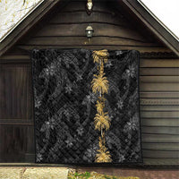 Hawaiian Honu And Surfboards Quilt Gold Style - Polynesian Pride