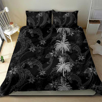 Hawaiian Honu And Surfboards Bedding Set Silver Style - Polynesian Pride