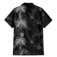 Hawaiian Honu And Surfboards Family Matching Mermaid Dress and Hawaiian Shirt Silver Style - Polynesian Pride
