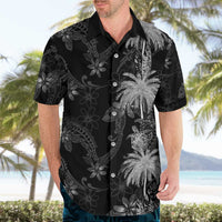 Hawaiian Honu And Surfboards Hawaiian Shirt Silver Style - Polynesian Pride