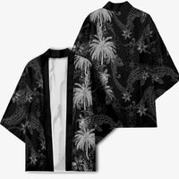 Hawaiian Honu And Surfboards Kimono Silver Style - Polynesian Pride