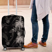 Hawaiian Honu And Surfboards Luggage Cover Silver Style LT05 Silver - Polynesian Pride