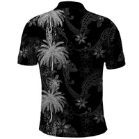 Hawaiian Honu And Surfboards Polo Shirt Silver Style - Polynesian Pride