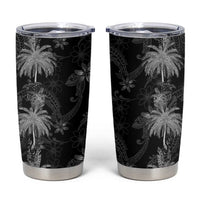 Hawaiian Honu And Surfboards Tumbler Cup Silver Style - Polynesian Pride
