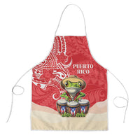 Puerto Rico Apron Coqui Frog With Polynesian Pattern - Polynesian Pride