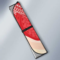 Puerto Rico Auto Sun Shade Coqui Frog With Polynesian Pattern - Polynesian Pride