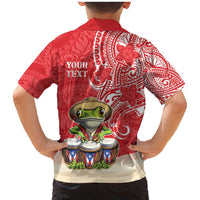 Personalized Puerto Rico Family Matching Mermaid Dress and Hawaiian Shirt Coqui Frog With Polynesian Pattern - Polynesian Pride