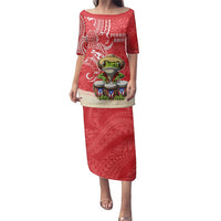 Personalized Puerto Rico Family Matching Puletasi and Hawaiian Shirt Coqui Frog With Polynesian Pattern - Polynesian Pride