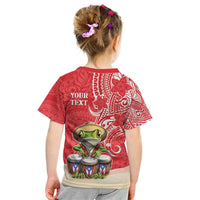 Personalized Puerto Rico Kid T Shirt Coqui Frog With Polynesian Pattern LT05 - Polynesian Pride