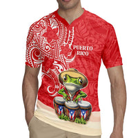 Personalized Puerto Rico Rugby Jersey Coqui Frog With Polynesian Pattern - Polynesian Pride
