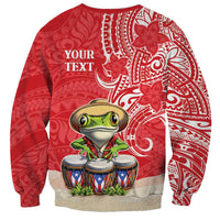 Personalized Puerto Rico Sweatshirt Coqui Frog With Polynesian Pattern - Polynesian Pride