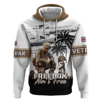 Hawaii Veterans Day Hoodie Honor The Fallen Flag Grunge Style LT05 Pullover Hoodie White - Polynesian Pride