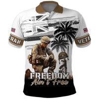 Hawaii Veterans Day Polo Shirt Honor The Fallen Flag Grunge Style