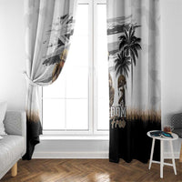 Hawaii Veterans Day Window Curtain Honor The Fallen Flag Grunge Style