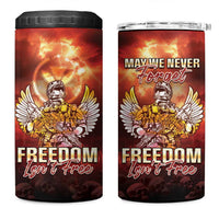 Hawaii Veterans Day 4 in 1 Can Cooler Tumbler May We Never Forget Freedom Isn't Free