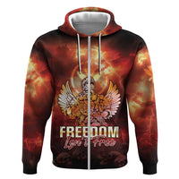 Hawaii Veterans Day Hoodie May We Never Forget Freedom Isn't Free LT05 Zip Hoodie Red - Polynesian Pride