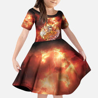 Hawaii Veterans Day Kid Short Sleeve Dress May We Never Forget Freedom Isn't Free