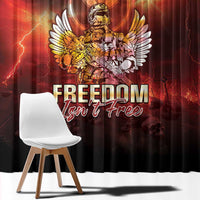 Hawaii Veterans Day Window Curtain May We Never Forget Freedom Isn't Free