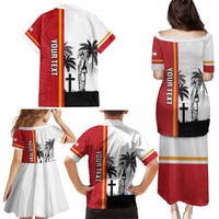 French Polynesia Armistice Day Family Matching Puletasi and Hawaiian Shirt Lest We Forget Flag Style