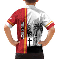 French Polynesia Armistice Day Family Matching Short Sleeve Bodycon Dress and Hawaiian Shirt Lest We Forget Flag Style