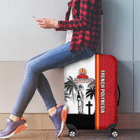 French Polynesia Armistice Day Luggage Cover Lest We Forget Flag Style