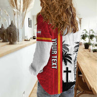 French Polynesia Armistice Day Women Casual Shirt Lest We Forget Flag Style LT05 - Polynesian Pride
