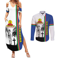 New Caledonia Armistice Day Couples Matching Summer Maxi Dress and Long Sleeve Button Shirt Lest We Forget Flag Style