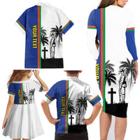 New Caledonia Armistice Day Family Matching Long Sleeve Bodycon Dress and Hawaiian Shirt Lest We Forget Flag Style