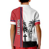 Wallis and Futuna Armistice Day Kid Polo Shirt Lest We Forget Flag Style
