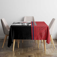 Wallis and Futuna Armistice Day Tablecloth Lest We Forget Flag Style