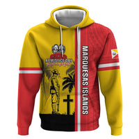Marquesas Islands Armistice Day Zip Hoodie Lest We Forget Flag Style