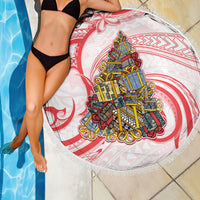 Happy Boxing Day Beach Blanket Polynesian Gift Boxes Christmas Tree LT05 - Wonder Print Shop