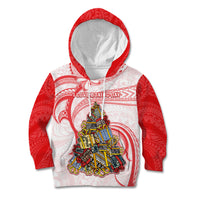 Personalized Happy Boxing Day Kid Hoodie Polynesian Gift Boxes Christmas Tree LT05 Hoodie Red - Polynesian Pride