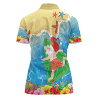 Christmas In Hawaii Women Polo Shirt Tis The Sea Sun LT05 - Polynesian Pride