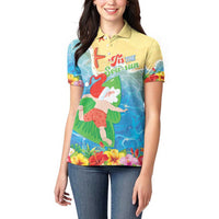 Christmas In Hawaii Women Polo Shirt Tis The Sea Sun LT05 - Polynesian Pride