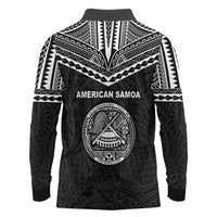 American Samoa MLK Day Long Sleeve Polo Shirt Polynesian Style LT05 - Polynesian Pride