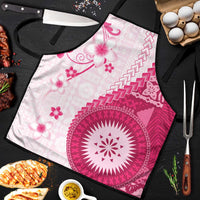Bula Fiji Apron Pink Plumeria Masi Tapa Pattern - Polynesian Pride