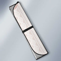 Bula Fiji Auto Sun Shade Brown Plumeria Masi Tapa Pattern - Polynesian Pride