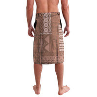 Bula Fiji Lavalava Brown Plumeria Masi Tapa Pattern - Polynesian Pride
