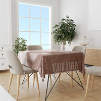 Bula Fiji Tablecloth Brown Plumeria Masi Tapa Pattern - Polynesian Pride